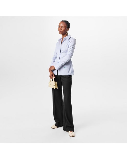 Jacquemus Blue Long Sleeve Patterned Shirt