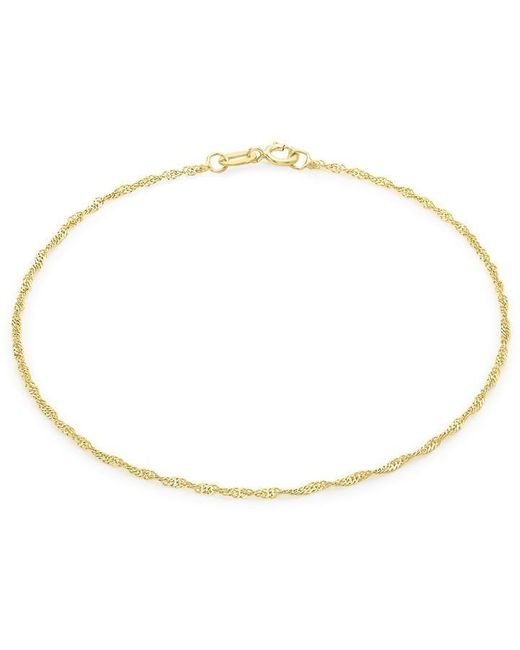 Be You Metallic 9ct Twist Curb Chain Anklet