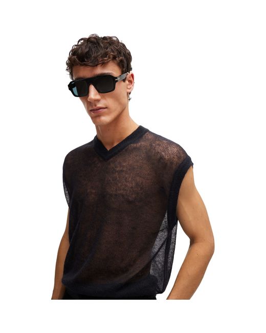 Boss Black Knitted T-Shirt for men