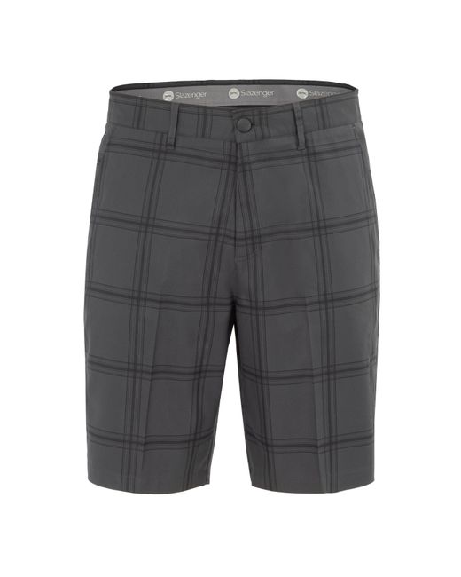 Slazenger 1881 Gray Check Golf Shorts for men