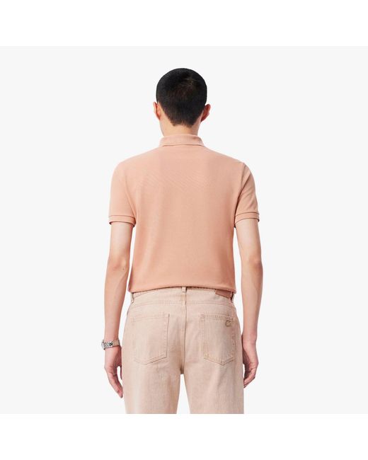 Lacoste Pink Slim-Fit L.12.12 Pique Polo Shirt for men