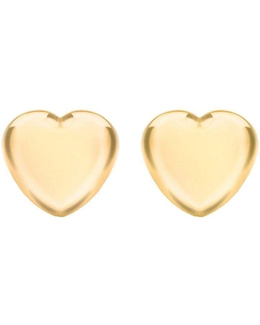 Be You Natural Sterling Silver Plated Heart Studs