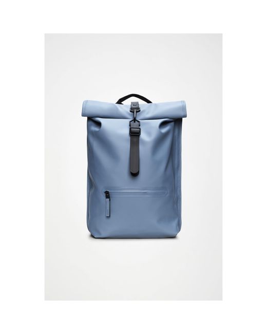 Rains Blue Rolltop Rucksack