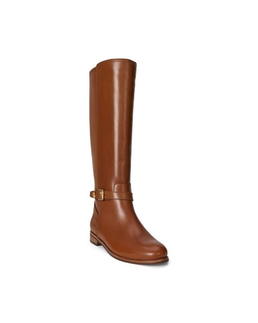 Ralph Lauren Brown Brook Knee High Boots