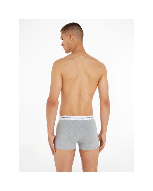 Tommy Hilfiger White 3-Pack Logo Waistband Trunks for men