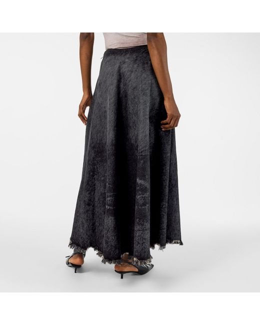 DIESEL Gray De-Hannie-Fsh Denim Skirt