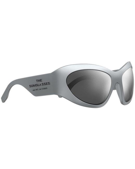 Marc Jacobs Gray Rectangular Round Sunglasses