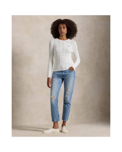 Polo Ralph Lauren Gray Cable-Knit Jumper