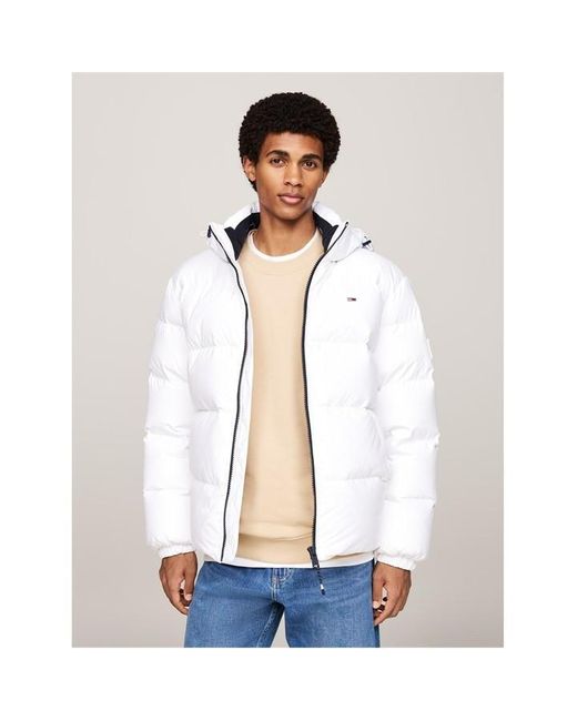 Mens white tommy hilfiger jacket 2025