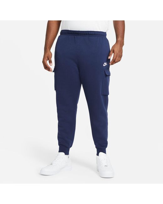 Nike Blue Sportswear Club Fleece Cargo Pants for men