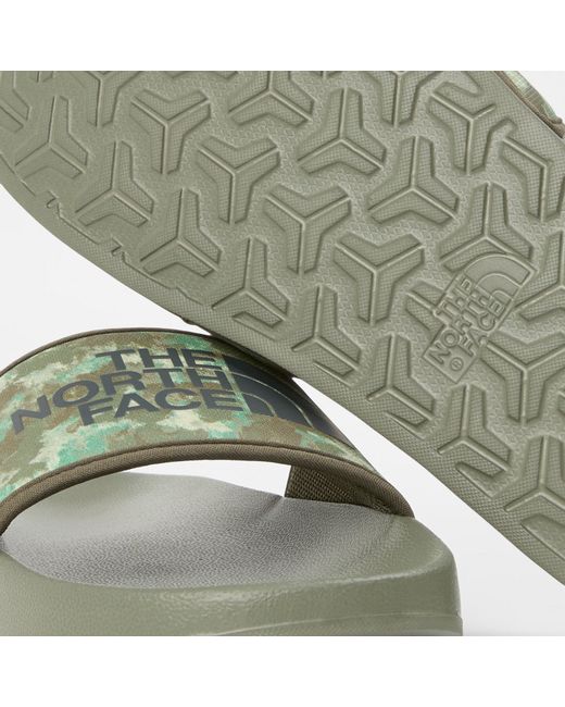 The North Face Green Base Camp Pool Sliders for men