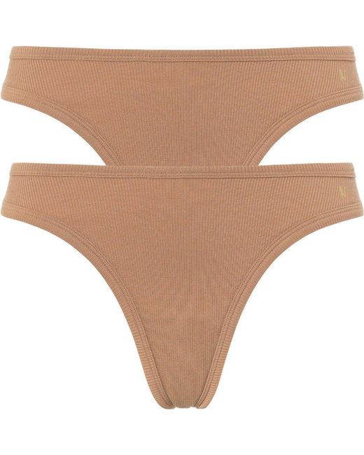 Nudea Natural Dipped Thong 2 Pack Organic Cotton
