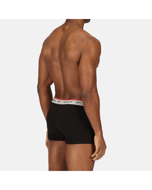 Reebok Black 3 Pack Boxer Short Ovett for men