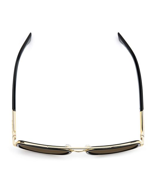 DSquared² Black Double Bridge Square Aviator Sunglasses for men