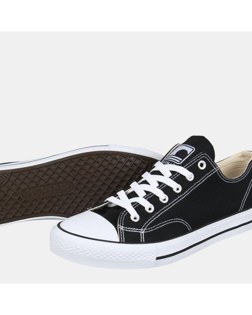 SoulCal & Co California Black Canvas Low Trainers for men