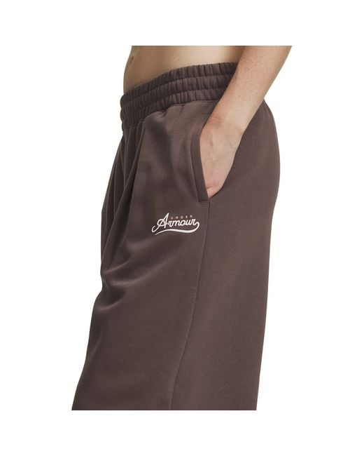 Under Armour Brown Rival Pleated Fleece Joggers