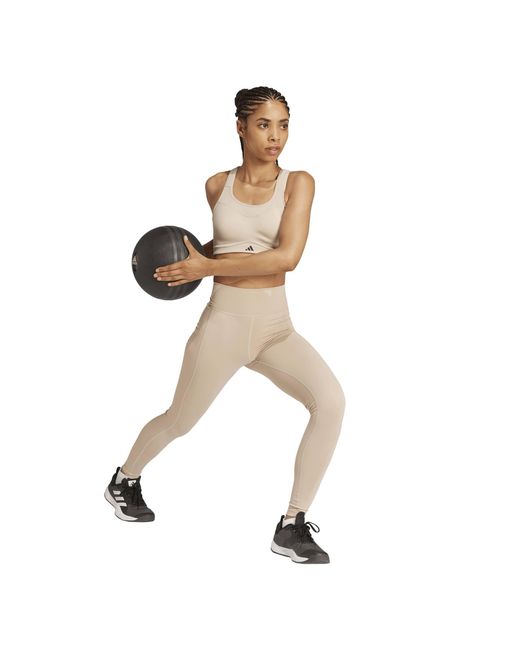 Adidas White Non-Wired High Impact Sports Bra