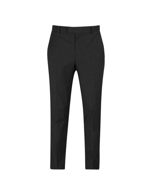Without Prejudice Black Kilburn Slim Fit Suit Trousers for men