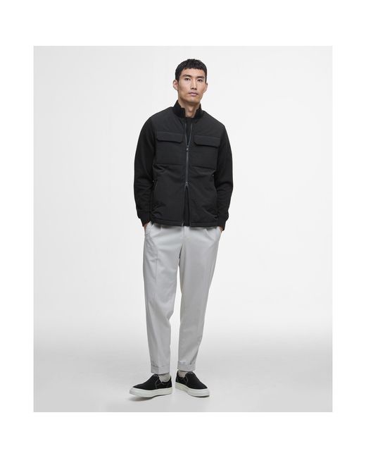 Barbour Black Ethan Quilted Sweatshirt for men