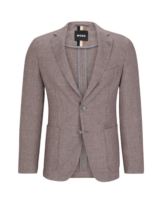 Boss Brown Hanry Tailored Fit Formal Jacket for men