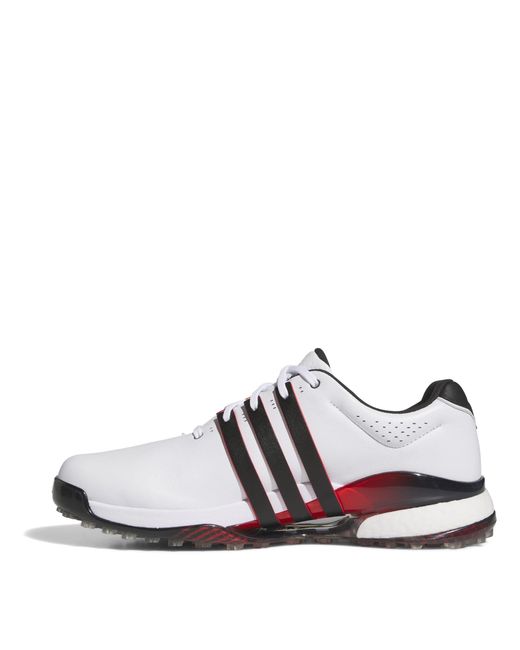 Adidas White Tour360 25 Wide Spikeless Golf Shoes for men