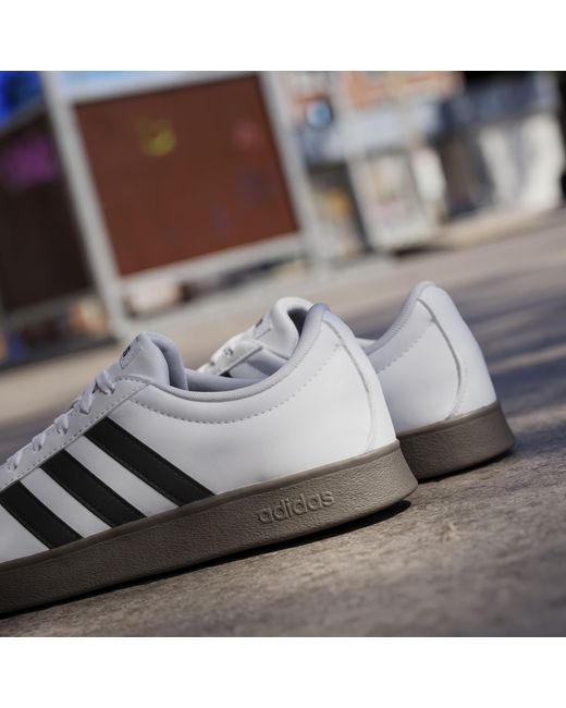 Adidas White Vl Court Base Shoes