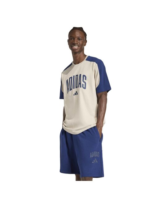 Adidas Blue Collegiate T-Shirt for men