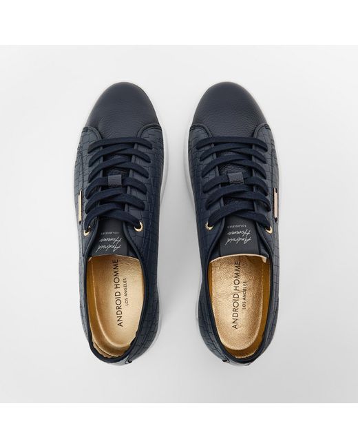 Android Homme Blue Low Trainers for men