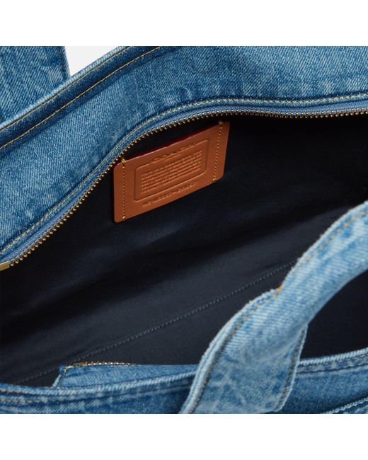 COACH Blue Dnm Cargo Tote Bag