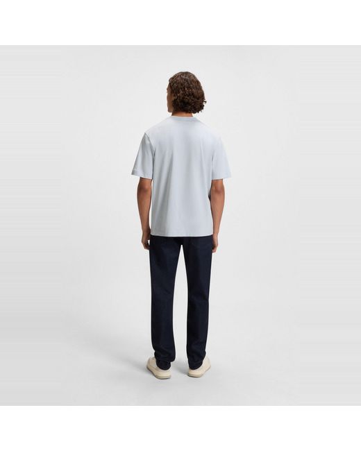 Boss White Oversized Tchup T-Shirt With Logo Detail for men