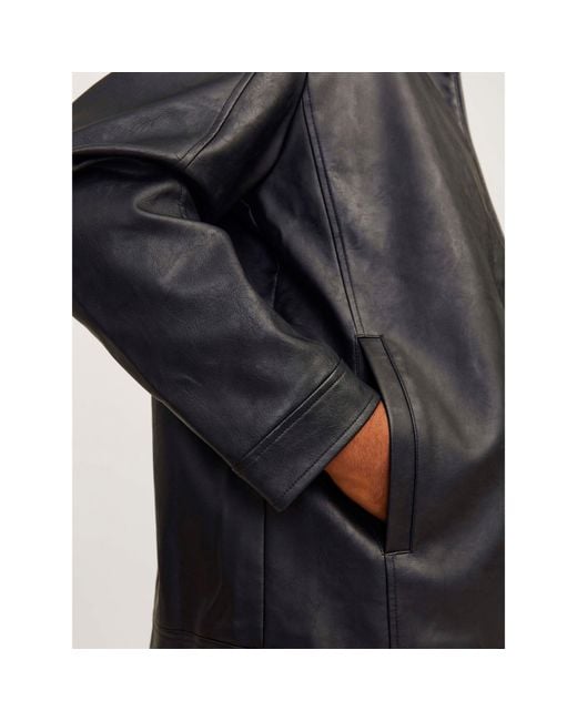 Jack & Jones Black Jack Dylan Pu Jacket Plus Size for men