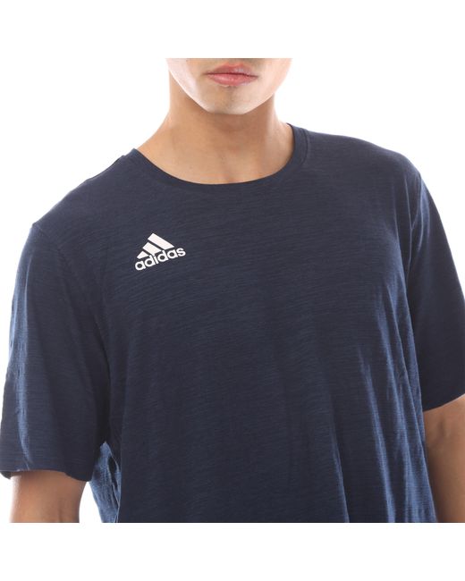 Adidas Blue Cotton T-Shirt Adults for men