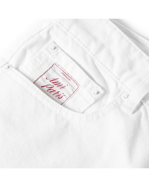 AMI White Ami Denm Shorts Ld61