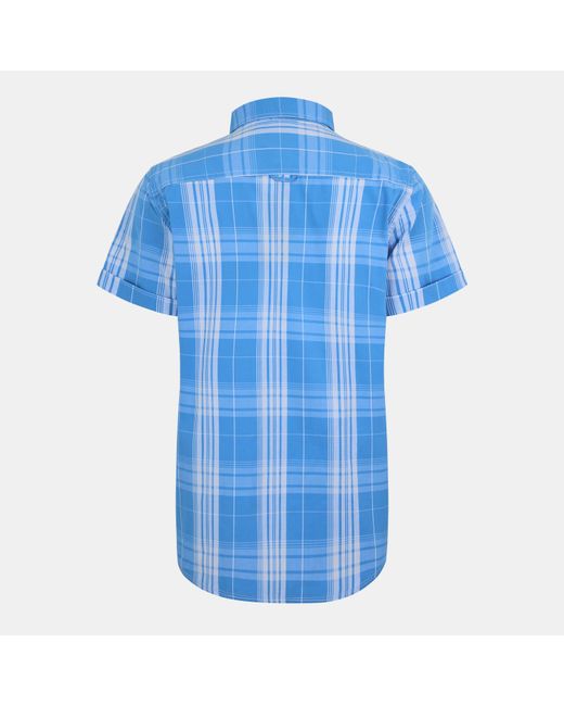 Bench Blue Short-Sleeve Patterned Shirt for men