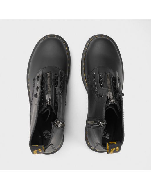 Dr. Martens Black Pascal Zipped Flat Ankle Boots