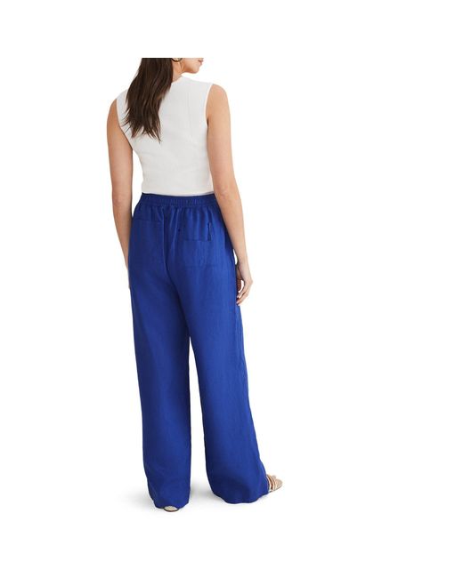 Phase Eight Blue Lolita Drawstring Linen Trouser