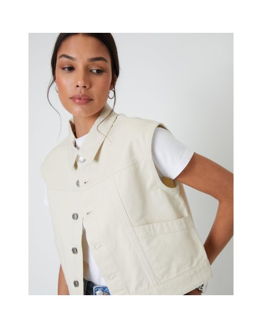 Threadbare White Lucky Denim Structured Fit Jacket