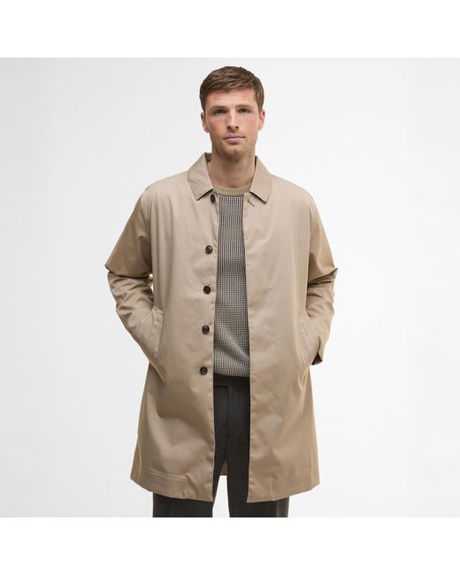 Barbour Natural Lorden Thigh Length Long Sleeve Button Mac for men