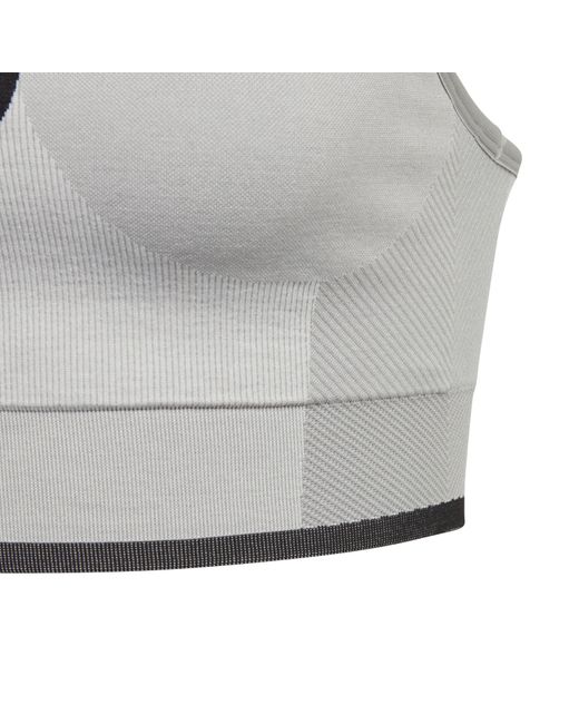 Adidas Gray Non Wired Medium Impact Sports Bra