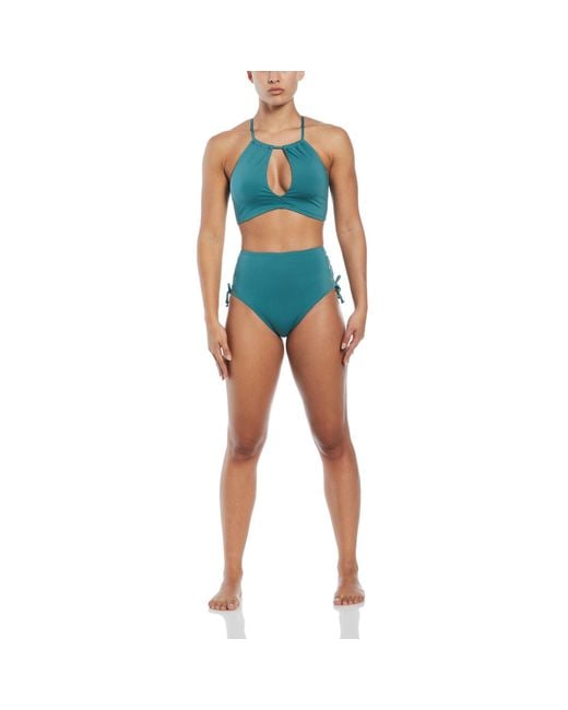 Nike Blue Lace Up High Waist Cheeky Bottom