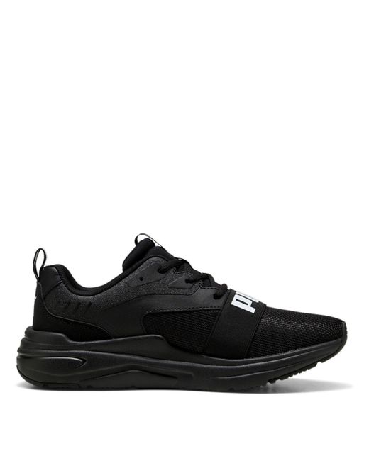 PUMA Black Softride Wired 2 Sneakers for men