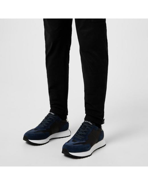 Calvin Klein Blue Suede Trainers for men