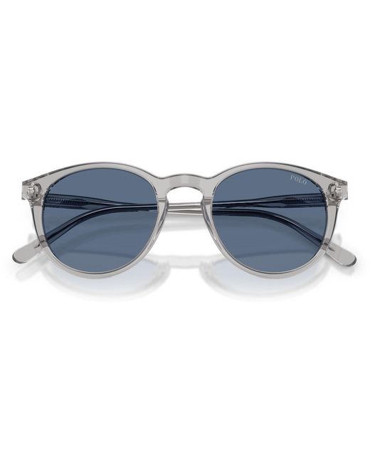 Polo Ralph Lauren Blue Shiny Semi Trasp 0Ph4110 Phantom Sunglasses for men