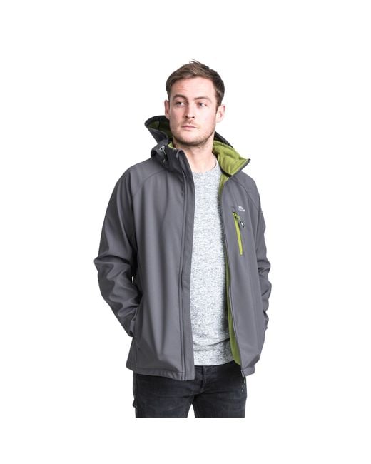 Trespass Gray Nider Softshell Tailored Fit Softshell Jacket for men