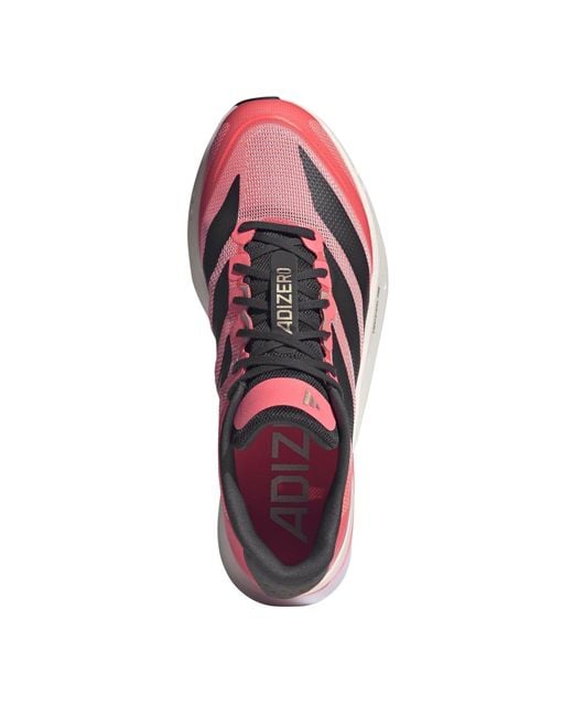 Adidas Red Adizero Boston 13 Road Running Shoes for men