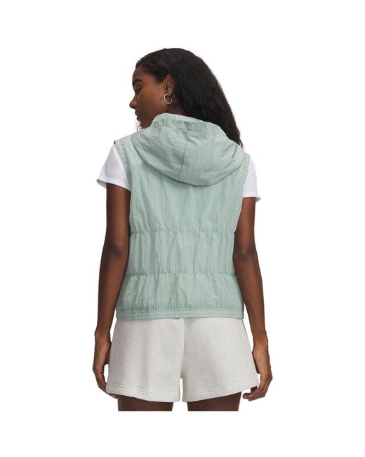 Under Armour Green Rival Woven Ruched Vest