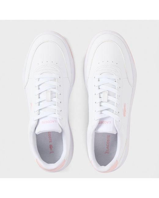 Lacoste White Pro Court Trainers