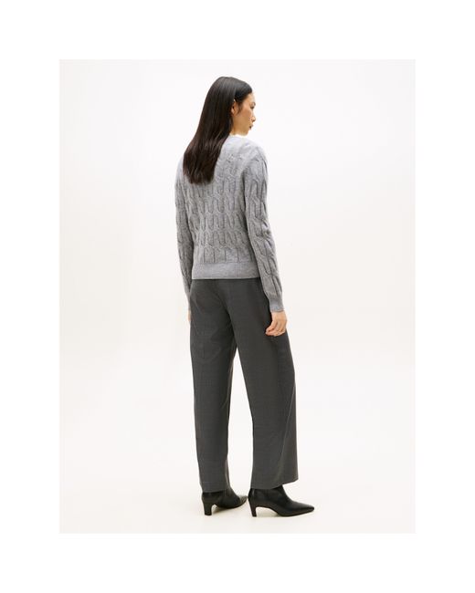 Tommy Hilfiger Gray Cable Cardigan