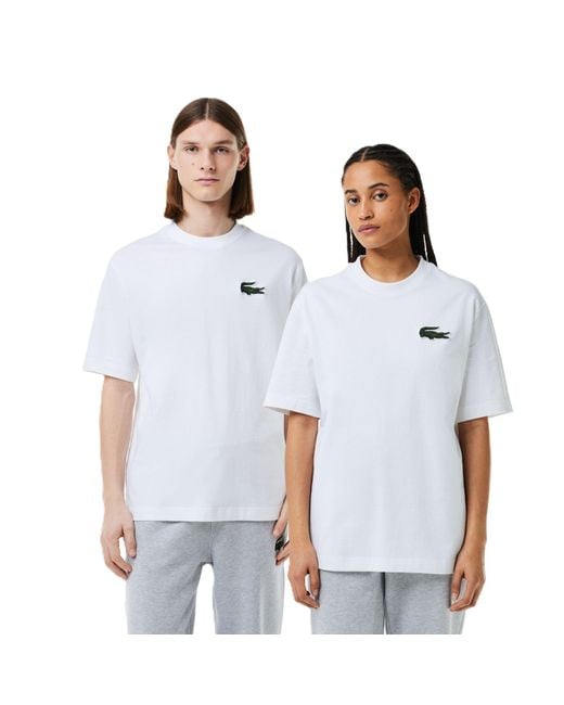 Lacoste White Croc Logo T-Shirt