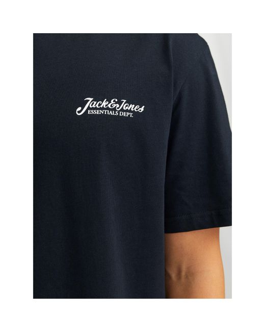 Jack & Jones Blue Jj Short Sleeve Logo Regular Fit T-Shirt for men